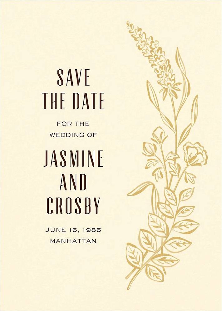 Wild Meadows Cream Save the Date Card