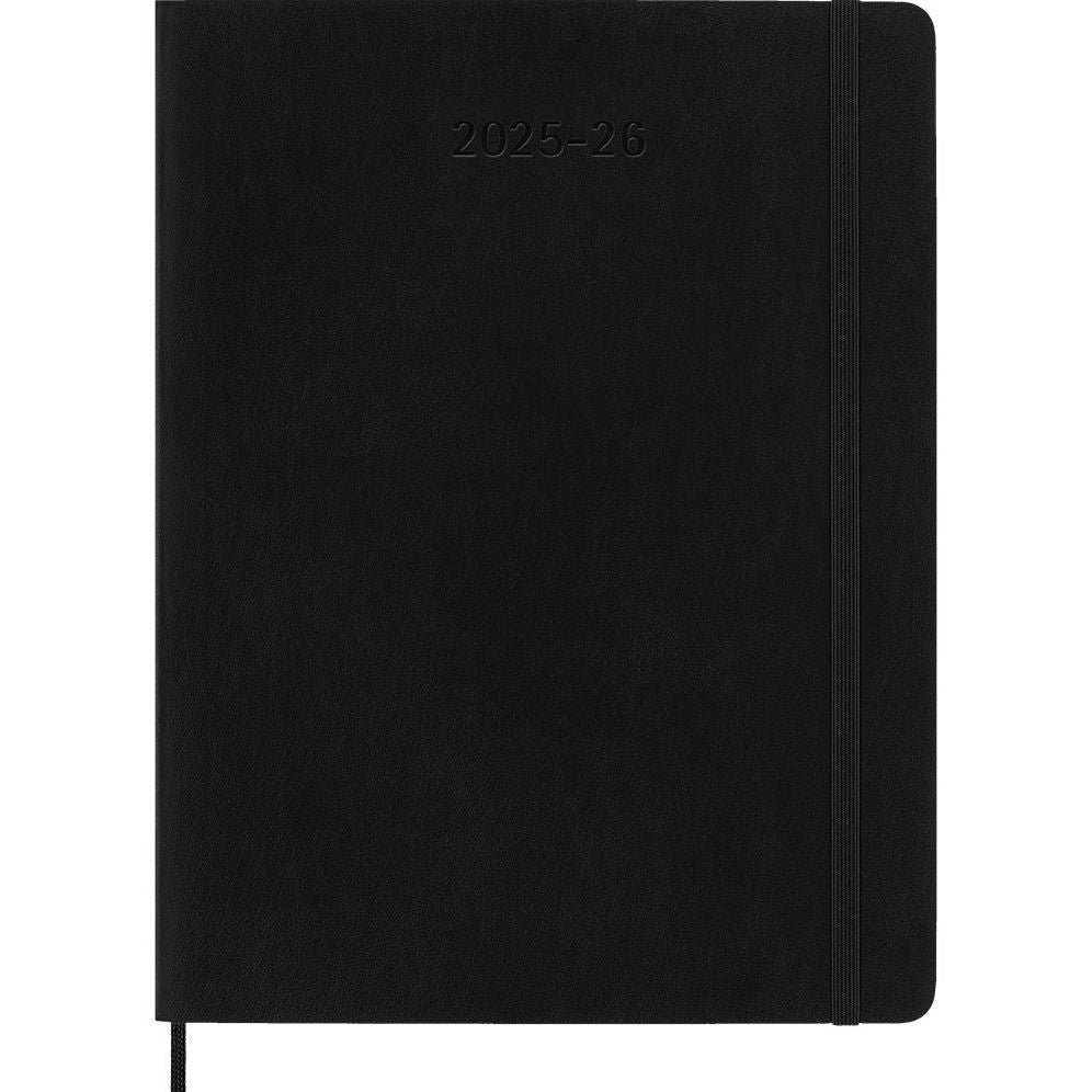 2025-2026 Moleskine Classic 18 Month Weekly Planner, Soft Cover, XL (7.5" x 10"), Black, 208 pages